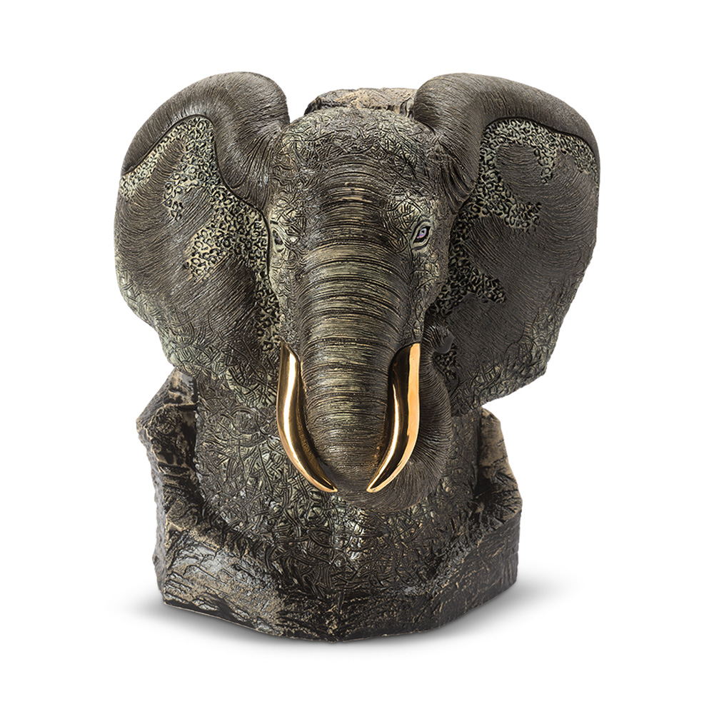 Elephant Black Bust