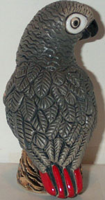 Collectible World African Grey Parrot Back